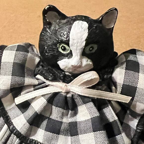 Wisty wonders Inc Crafty cat kitty doll anthropomorphic figurine *Cork bottom - Picture 4 of 16